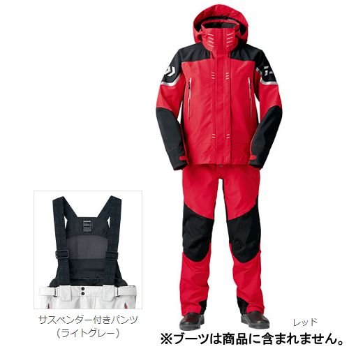 Daiwa GoreTex Professional Stretch Rain suit DR1004 Red M Free